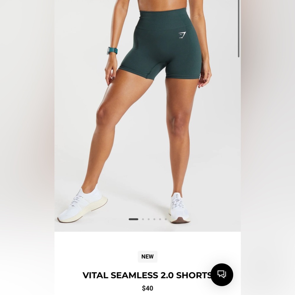 Women’s Gymshark Vital Seamless 2.0 Shorts - Woodland Green Marl, size S